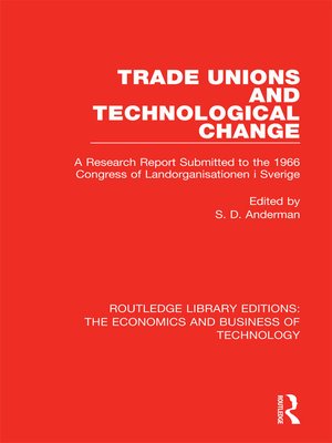 cover image of Trade Unions and Technological Change